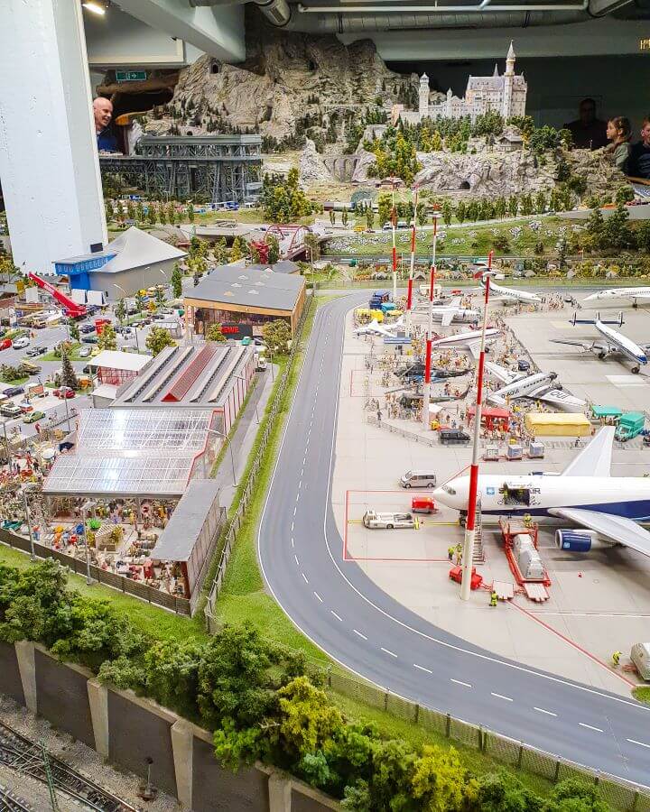 The working airport model at Miniatur Wunderland in Hamburg, Germany "How to See Hamburg on a Budget"